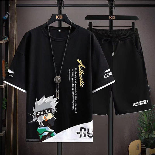 12 Suit Short-Sleeved T-Shirt Sports 13 Boys Handsome 14 High School Junior High School Students Trendy 15 Years Old Children Loose And Handsome