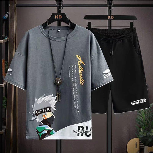 12 Suit Short-Sleeved T-Shirt Sports 13 Boys Handsome 14 High School Junior High School Students Trendy 15 Years Old Children Loose And Handsome
