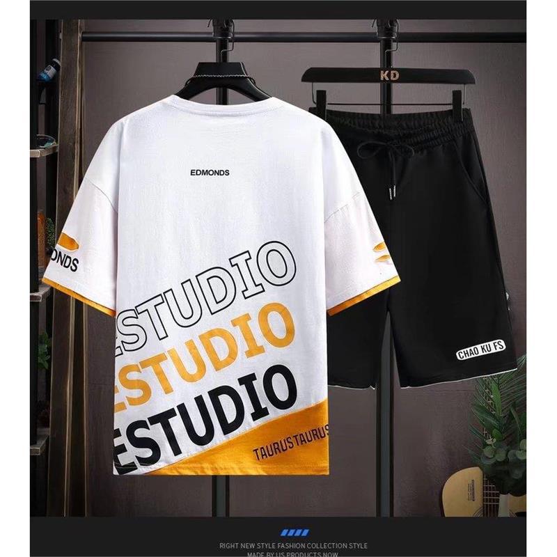 12 Suit Short-Sleeved T-Shirt Sports 13 Boys Handsome 14 High School Junior High School Students Trendy 15 Years Old Children Loose And Handsome