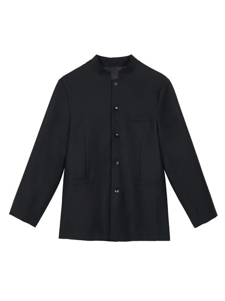 Chinese Tunic Suit For Young Men Slim Fit Stand Collar Performance Chinese Wedding Chinese Style Suit Coat Youth Tang Suit Suit